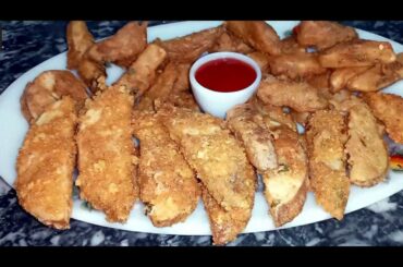 Chatpatay Crispy Potato Wedges ya Jumbo Jet French Fries Recipe in Urdu II My Family Kitchen Offical