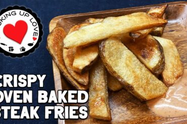 Baked Steak Fries | How To Make French Fries | Cooking Up Love