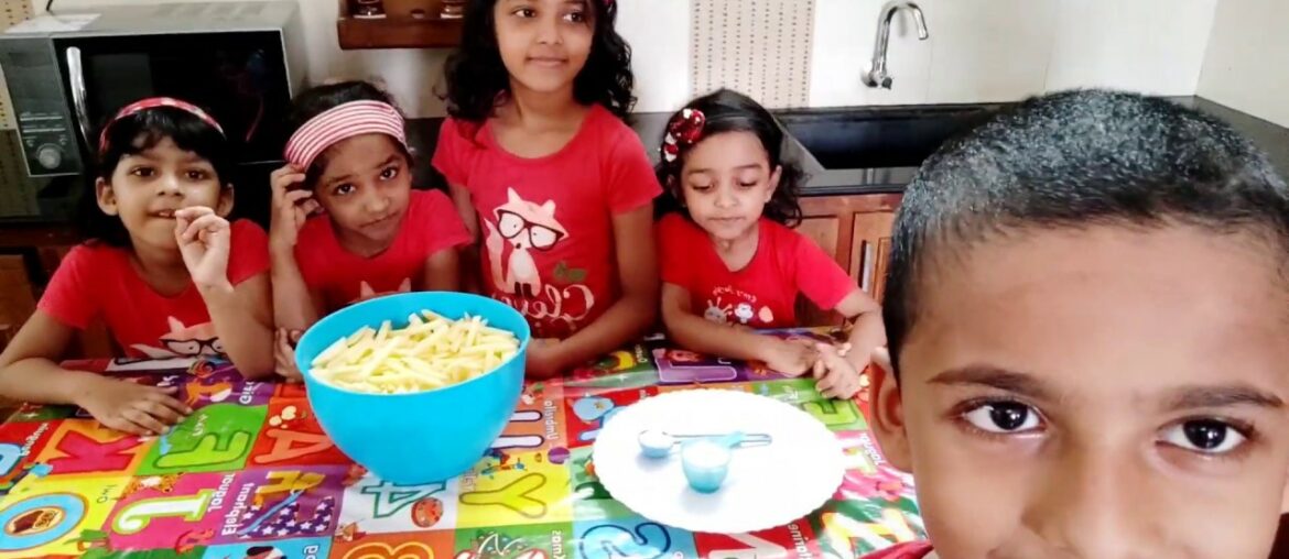 French Fries Recipe/Crispy French/Home Made/Fried Potatoes/kids Made French Fries/malayalam/ 4