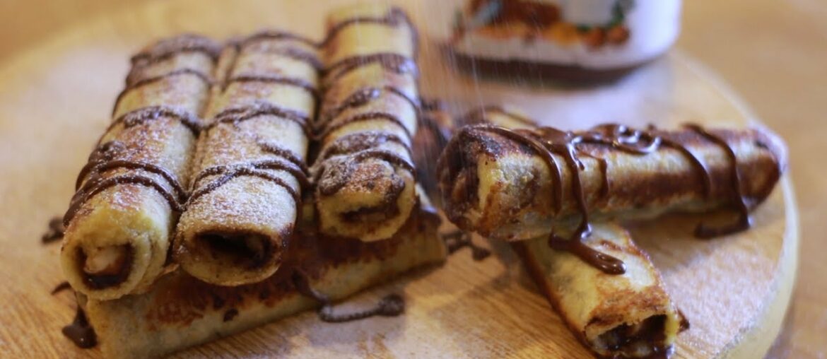 Nutellacious Banana Stuffed French Toast Rollups | 5 minutes recipe by Teejays Kitchen