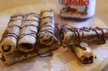 Nutellacious Banana Stuffed French Toast Rollups | 5 minutes recipe by Teejays Kitchen