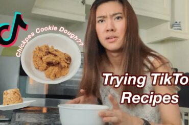 Trying TikTok Recipes! | Chickpea Cookie Dough, Mac & Cheese, French Toast ++