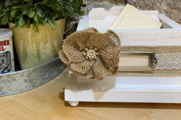 DIY FRENCH COUNTRY SHABBY FARMHOUSE WOOD RECIPE BOX & Dollar Tree Items (133)