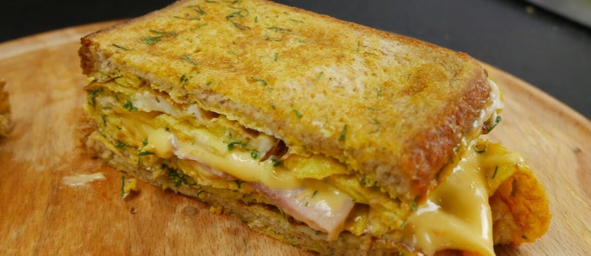 French toast with cheese | How to make a French toast? Omelette Sandwich | Quick and easy breakfast