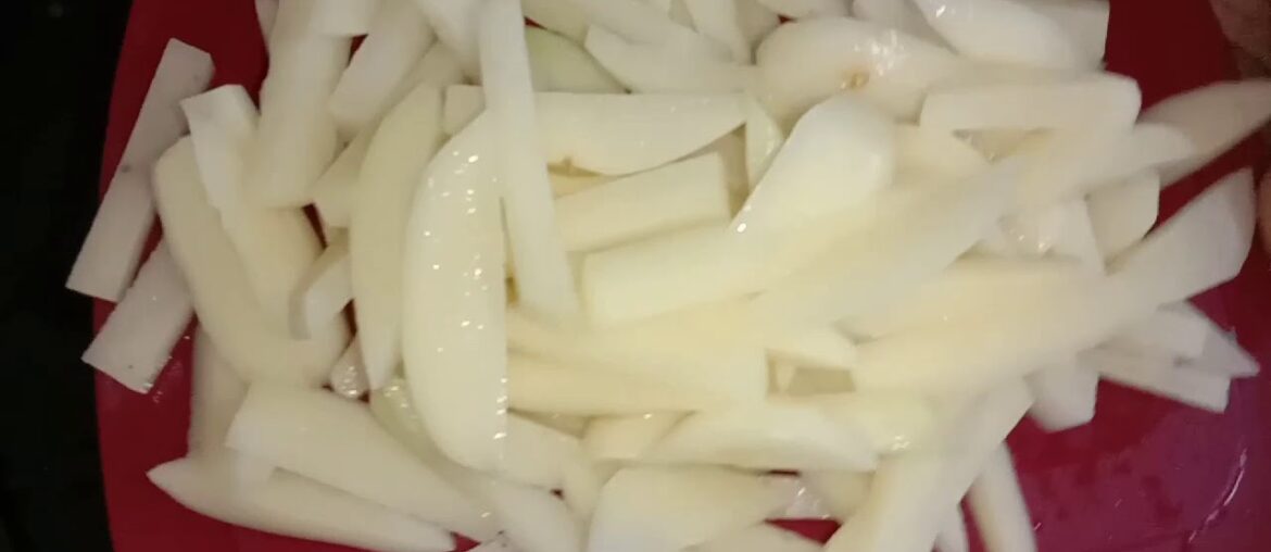 French Fries recipe in Tamil/How to do French Fries at home.....