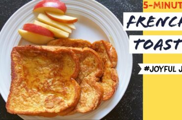 How to make FRENCH TOAST | 5-MIN BREAKFAST VIDEO | QUICK BREAD RECIPE | EASY EGG SNACK |JOYFUL JAG'S