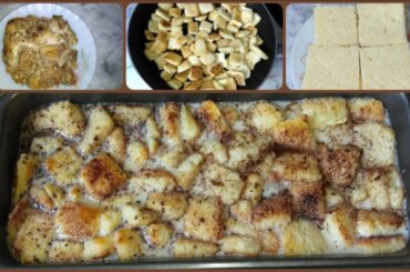 French toast casserole recipe|bread pudding recipe|easy and quick breakfast recipe.