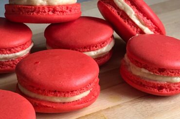 FRENCH MACARONS | Easy Perfect Macaron Recipe | How to Achieve Bright Red Macarons