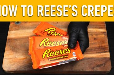 ASMR | REESE'S Crepe | How To Make Sweet French Crepes With Reese's Recipe | Oddly satisfying