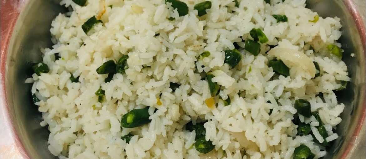 French beans rice indian recipe at home/ quick side dish/healthy beans rice at home