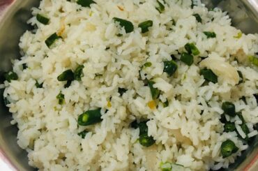 French beans rice indian recipe at home/ quick side dish/healthy beans rice at home