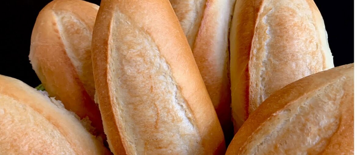 Banh Mi Recipe - crispy crust soft airy crumb - Vietnamese Baguette - Banh Mi vo gion ruot xop