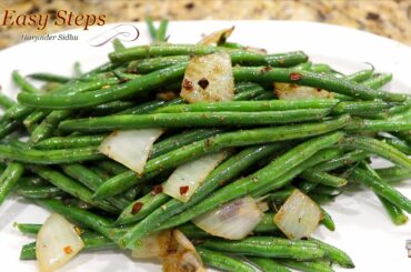 Sautéed French Beans Recipe | French Beans Pan Frying Vegan Recipe