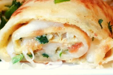 Crepe Egg Rolls | French Crepe Egg Roti Breakfast | Crepe Omelette Roll Recipe