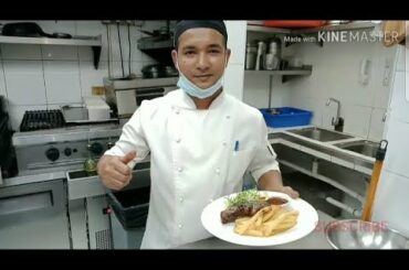 Sirloin Steak & Chips Recipe || Sirloin Steak || Feroz Western Kitchen..