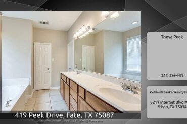 419 Peek Drive, Fate, TX 75087