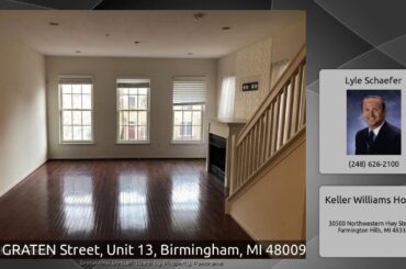 526 GRATEN Street, Unit 13, Birmingham, MI 48009