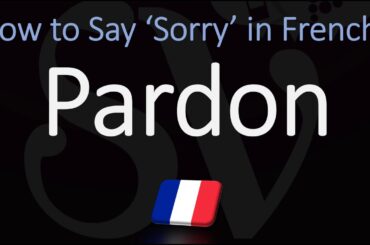 How to say 'Sorry' in French? How to Pronounce Pardon?
