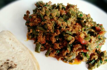 French beans or keema sabzi/Easy and quick french bean recipe