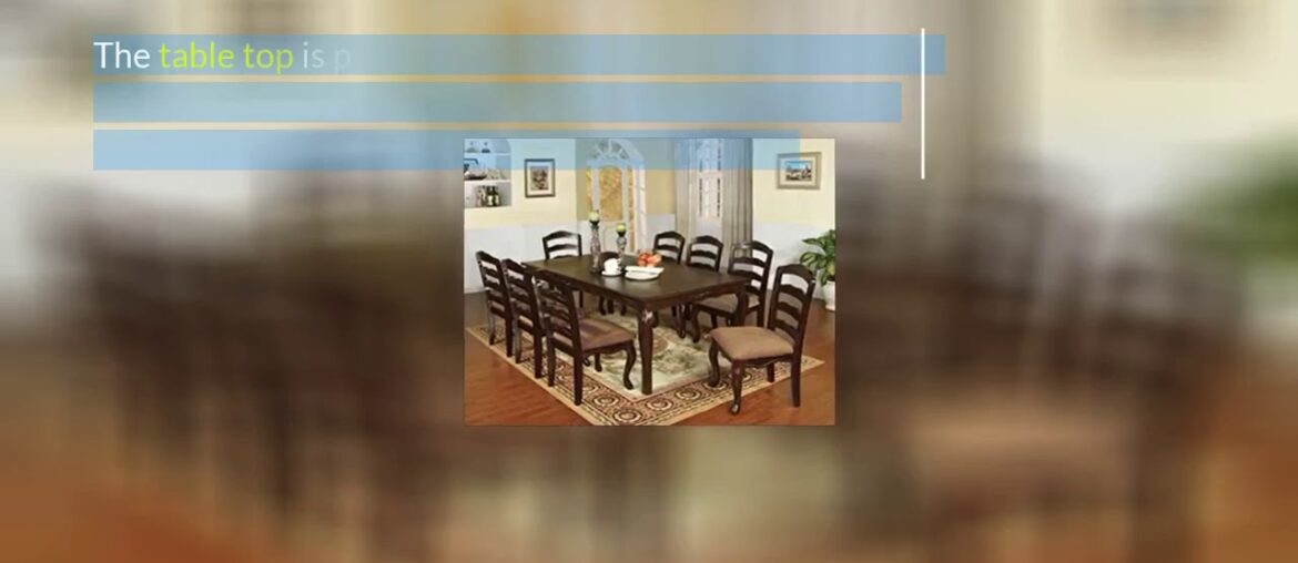 Furniture of America Kathryn 7-Piece Classic Style Dining Table Set, Dark Walnut Finish