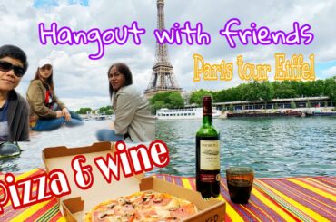 PIZZA & WINE | HANGOUT WITH FRIENDS | PARIS TOUR EIFFEL | Paris life