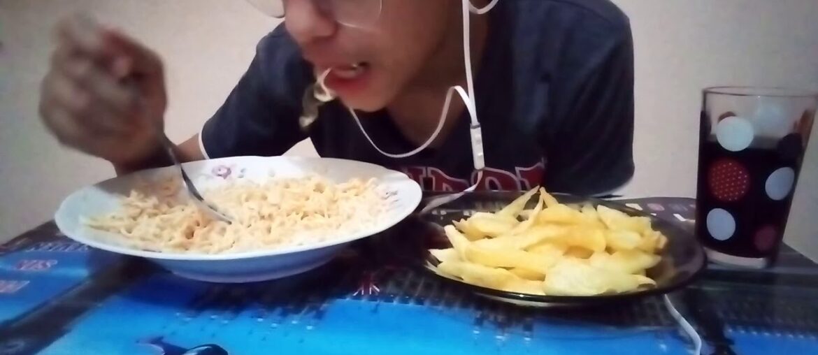 Sounds of Food (Spicy Pasta🔥, French Fries, Pepsi🍷)