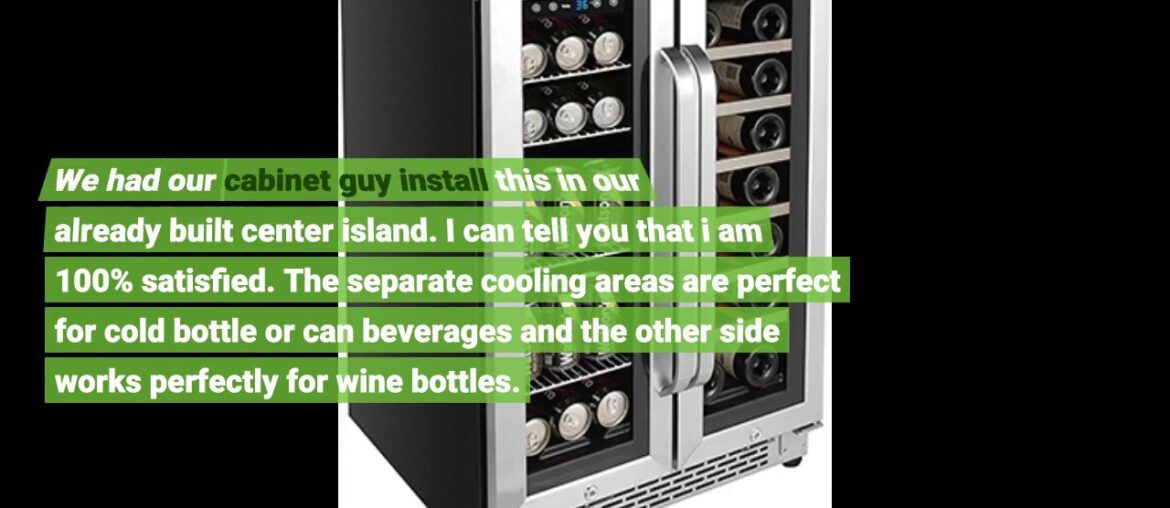 Review Whynter Cooler BWB-2060FDS 24" Built-In French Door Dual Zone 20 Bottle Wine Refrigerato...