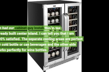 Review Whynter Cooler BWB-2060FDS 24" Built-In French Door Dual Zone 20 Bottle Wine Refrigerato...