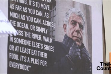 New Yorkers pay tribute to Anthony Bourdain at Les Halles (June 2018)