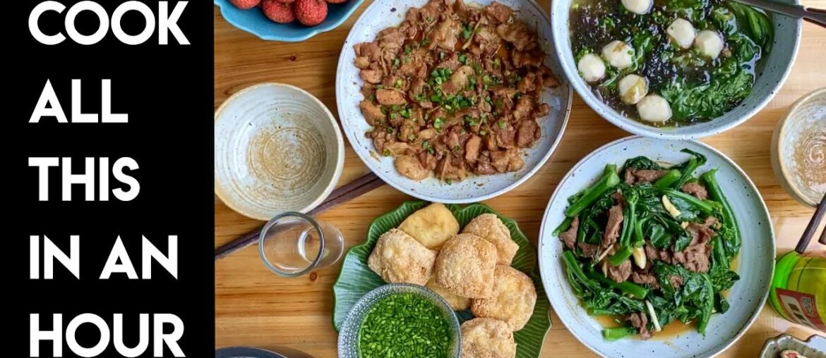 Chinese Mise En Place and Cooking a Full Meal