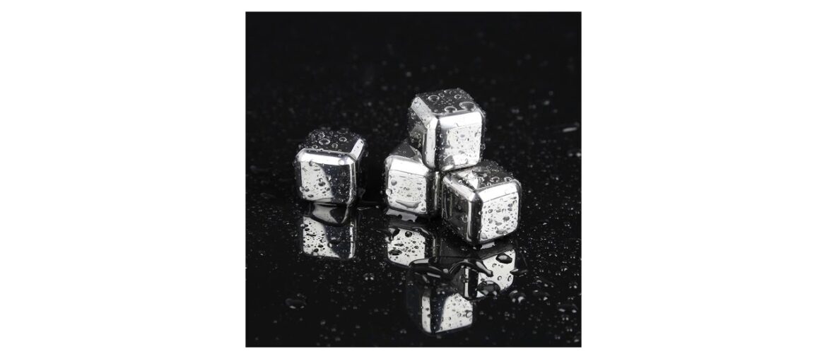 ☀️ 4 pcs Silver Reusable Non-Toxic Environmentally Safe Stainless Steel Wine Ice Cooling Cubes Phys ☀️ 4 pcs Silver Reusable Non-Toxic Environmentally Safe Stainless Steel Wine Ice Cooling Cubes Phys