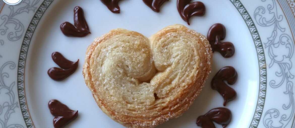 French Cookies Recipe | Palmiers | Heart Cookies | Puff Pastry | Elephant Ears|With & Without Oven