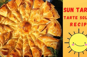 FRENCH TARTE SOLEIL / SUN TART Recipe with APPLE COMPOTE filling