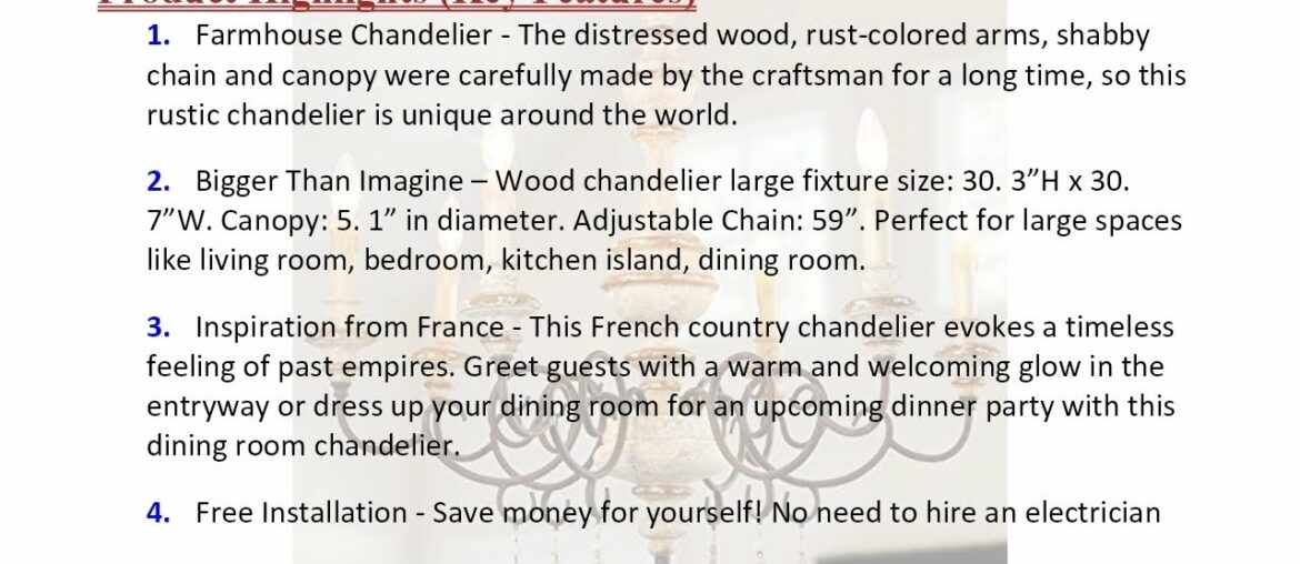 LNC A03371 Farmhouse Wood Chandelier, Handmade French Country Lighting Living Dining Ro… PKR Price LNC A03371 Farmhouse Wood Chandelier, Handmade French Country Lighting Living Dining Ro... PKR Price