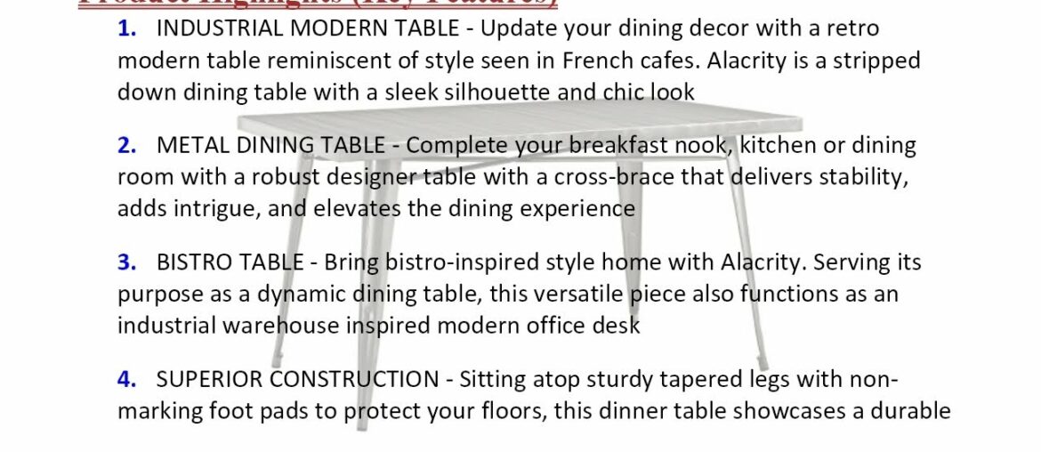 Modway Alacrity 60" Rustic Modern Farmhouse Stainless Steel Metal Rectangle Dining Tabl… PKR Price Modway Alacrity 60" Rustic Modern Farmhouse Stainless Steel Metal Rectangle Dining Tabl... PKR Price