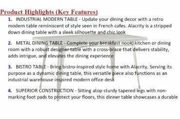 Modway Alacrity 60" Rustic Modern Farmhouse Stainless Steel Metal Rectangle Dining Tabl... PKR Price