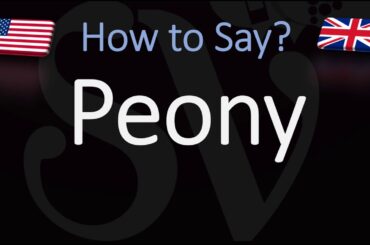 How to Pronounce Peony? (CORRECTLY)