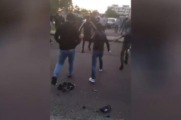 Tensions rising between algeriens and chechens in the streets of Dijon, France