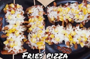 Fries pizza | fries recipe | periperi fries pizza | french fries in a pizza style