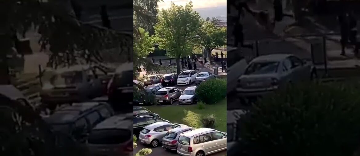 Dijon France immigrant gangs clash pt2 15.6.2020.