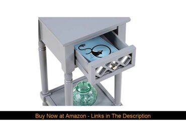 ☑️ Convenience Concepts French Country Khloe Deluxe Accent Table, Gray