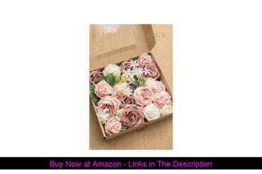 ☄️ Ling's moment French Dusty Rose Artificial Wedding Flowers Combo for Wedding Bouquets Centerpiec