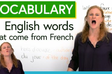 Learn English vocabulary from French: foie gras, du jour, faux pas...