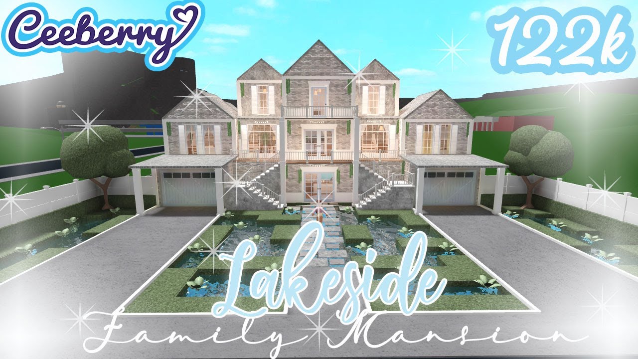 Bloxburg Lakeside Family Mansion 122k Small Plot Speed Build French Food