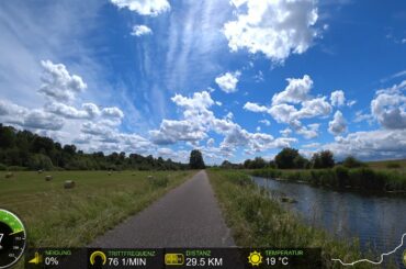 60 minute first Cycling Workout from Germany to Grand Est Lorraine France 2020 after Lockdown