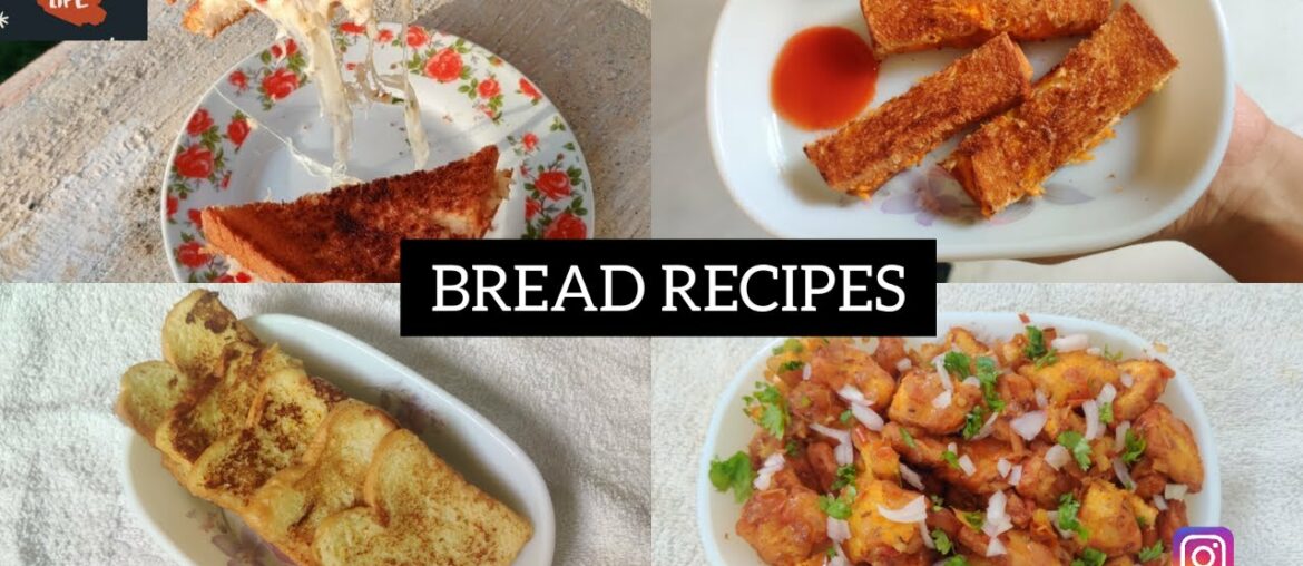 EASY BREAD RECIPES- Cheesy Garlic Bread/ Carrot Breadsticks/ French Toast/ Bread Upma / Bread Snacks EASY BREAD RECIPES- Cheesy Garlic Bread/ Carrot Breadsticks/ French Toast/ Bread Upma / Bread Snacks