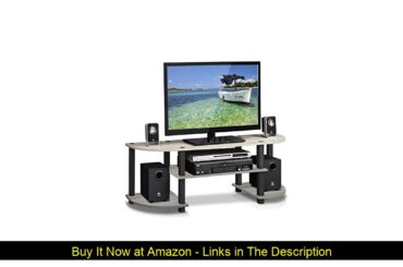 ❎ FURINNO Turn-S-Tube TV Entertainment Center, French Oak Grey