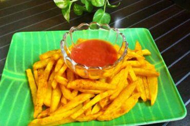 Spicy French fries recipe with chaat masala।। ফ্রেন্স ফ্রাই রেসিপি।।Potato finger fry  recipe