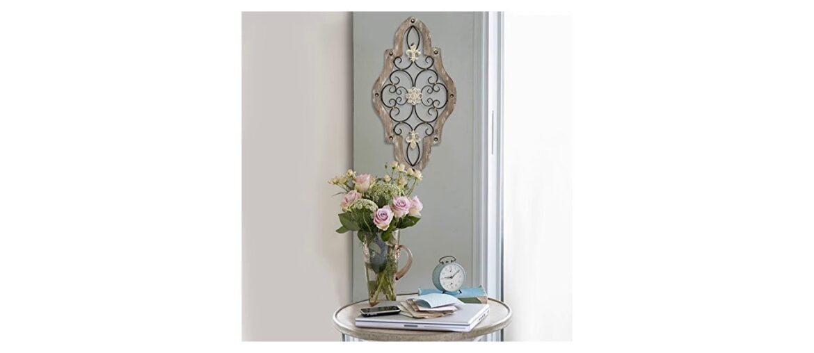 ☀️ Stratton Home Decor S07678 French Country Scroll Wall Decor, 15.87 W x 0.59 D x 29.92 H, Natural