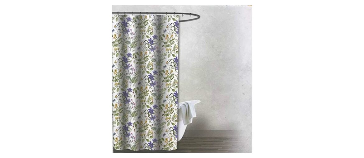 ☀️ ENVOGUE French Country Provincial Wildflower Print Cotton Shower Curtain Modern Rustic Soft Vint